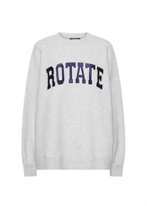Iris crewneck classic sweatshirt Light Grey Melange ROTATE